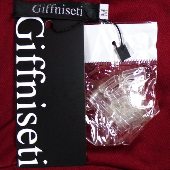 GIFFNISETI size M burgundy sequined 2-piece evening ensemble long gown + shrug - Picture 13 of 16